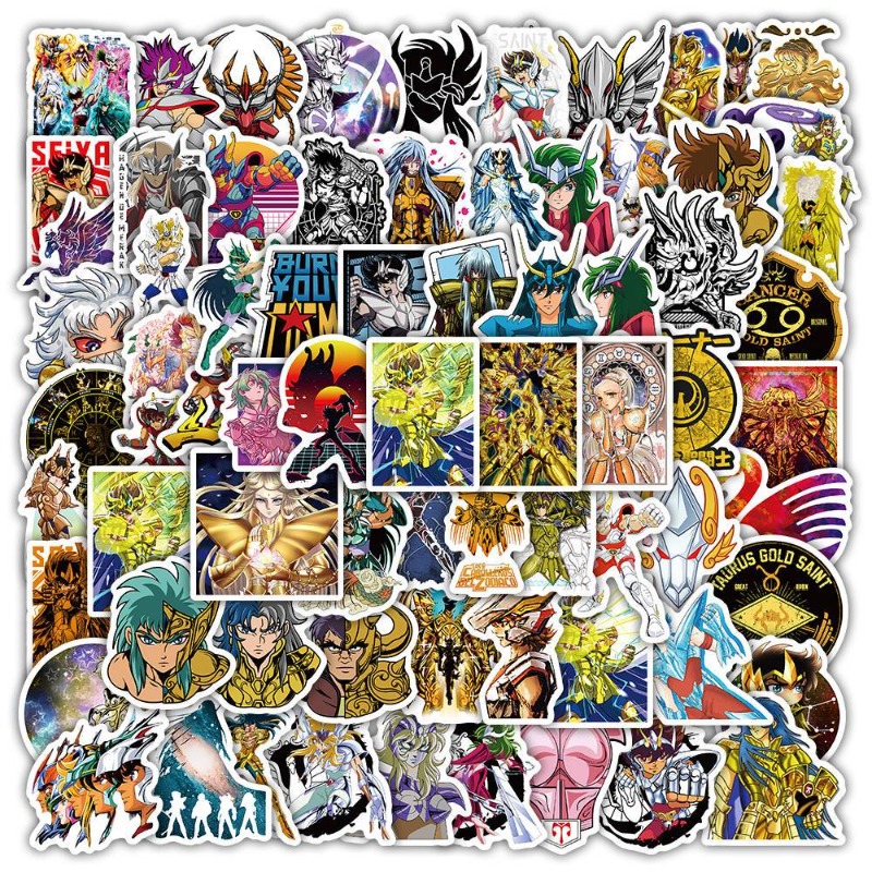 Laptop Accessory - 101Pcs Saint Seiya Anime Stickers Cartoon