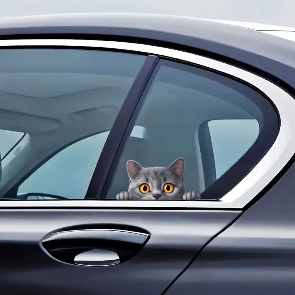 A Small Gray Cat Cute Car Lapt - Laptop Unique Accessories review and price