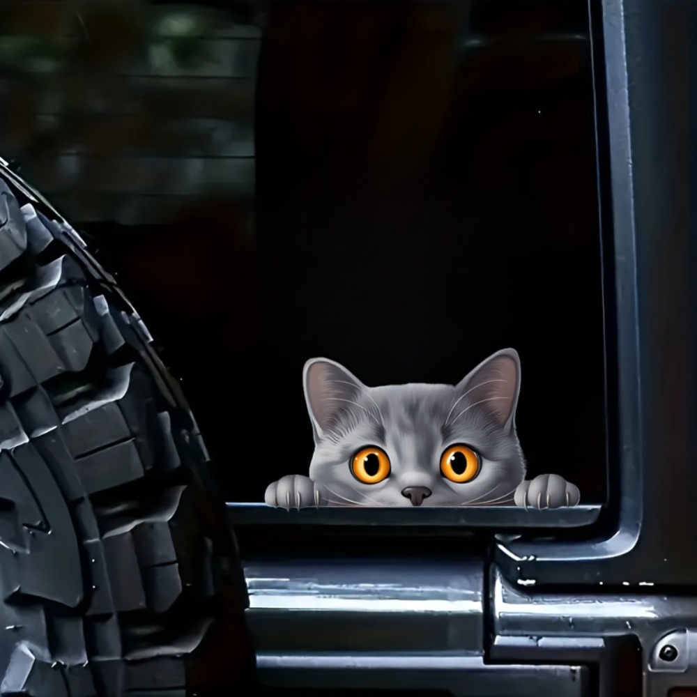 A Small Gray Cat Cute Car Lapt - Laptop Unique Accessories review and price