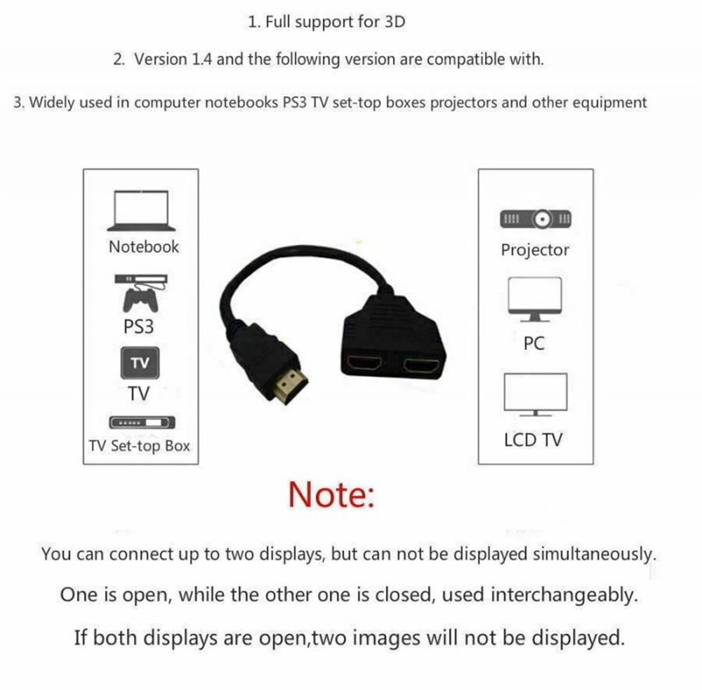 1080P 1 In 2 Out HDMI-compatib - Xbox Laptop Accessories review and price