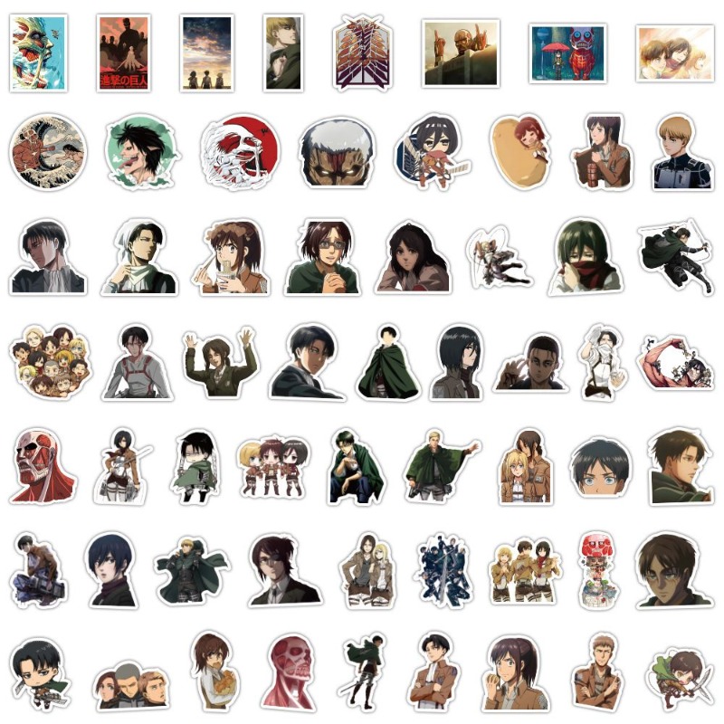 60Pcs Attack on Titan Anime St - Laptop Accessories Case review and price