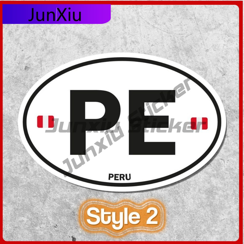Peru PE Sticker Oval Flag Wate - Laptop Unique Accessories review and price