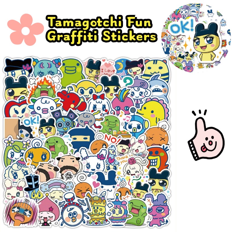 Japanese Tamagotchi Stickers E - Laptop Accessories Case review and price